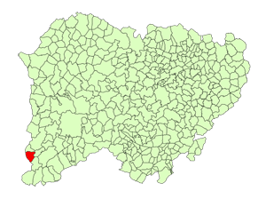 Localización de la Alberguería de Argañán