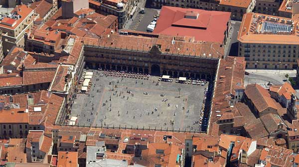 Plaza Mayor desde el aire